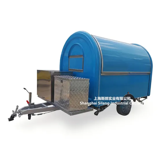 Custom Blue Food Cart for Street Food Businesses 280*200cm 