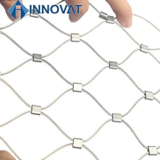 Birds Aviary Zoo China Stainless Steel Flexible Wire Ferrule Cable Rope Mesh Net for Zoo Animal X